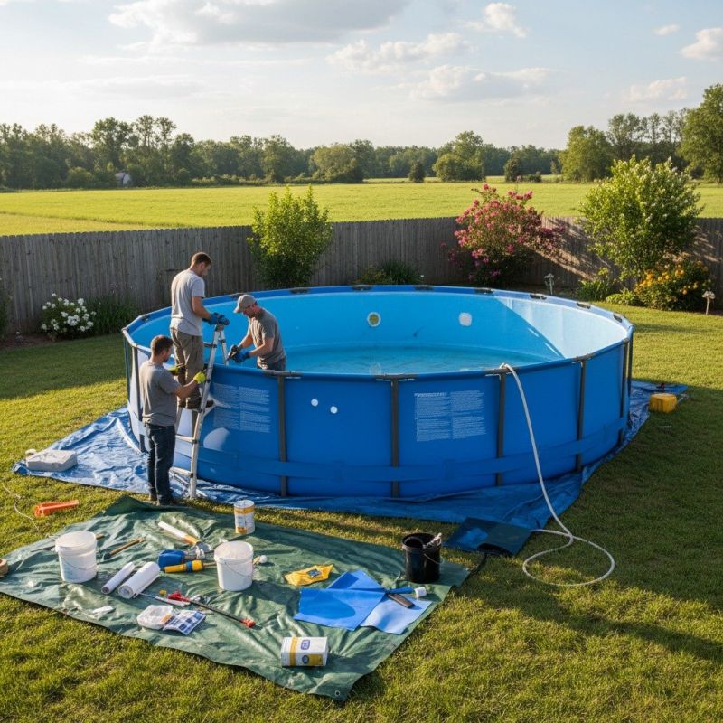 Local Above Ground Pool Removal pros at work